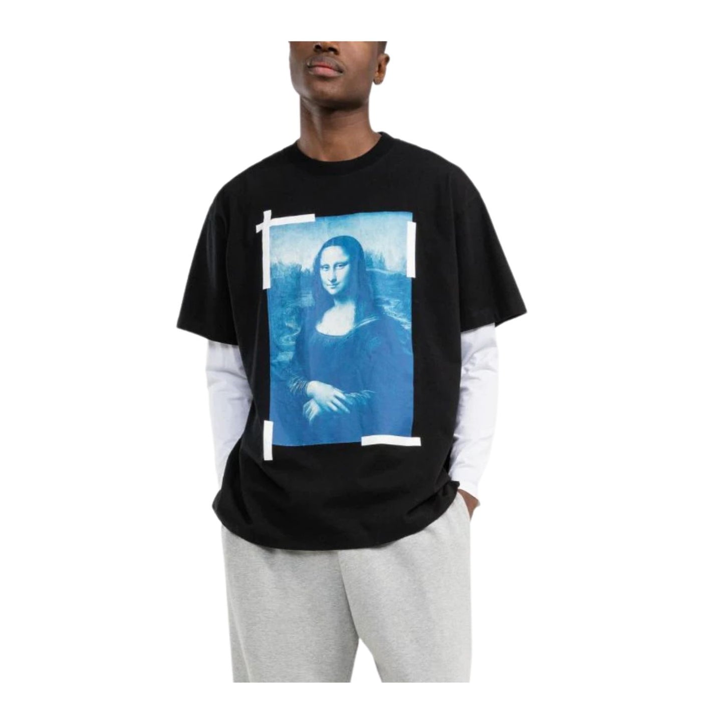 Off-white Monalisa Over S/s Tee Mens Style : Omaa038c99jer00
