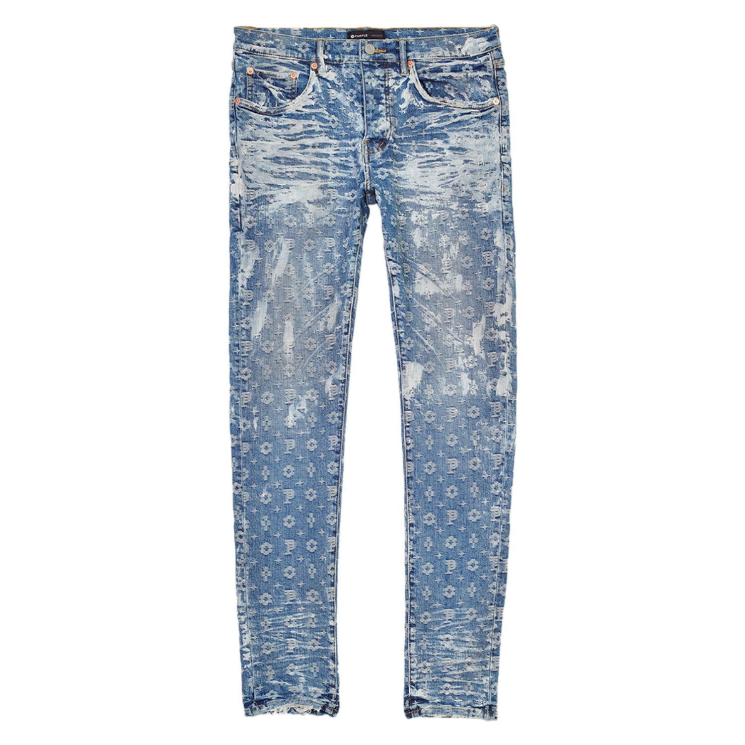 Purple-brand Super Heavy Waxed Jacquard Monogram Jeans Mens Style : P0 –  ShopSneakerDeals