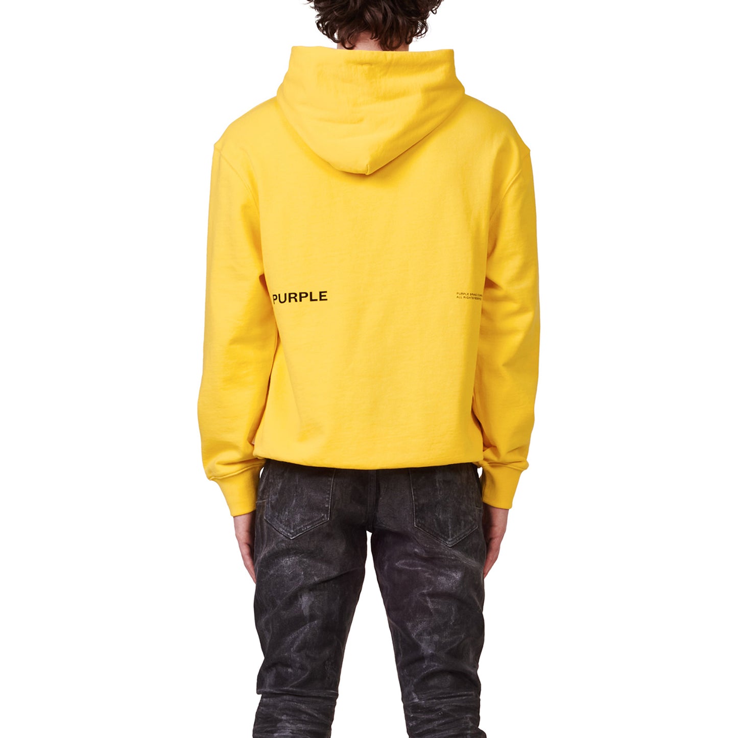 Purple-brand French Terry Pullover Hoody-Wordmark Mens Style : P410-fcyg322