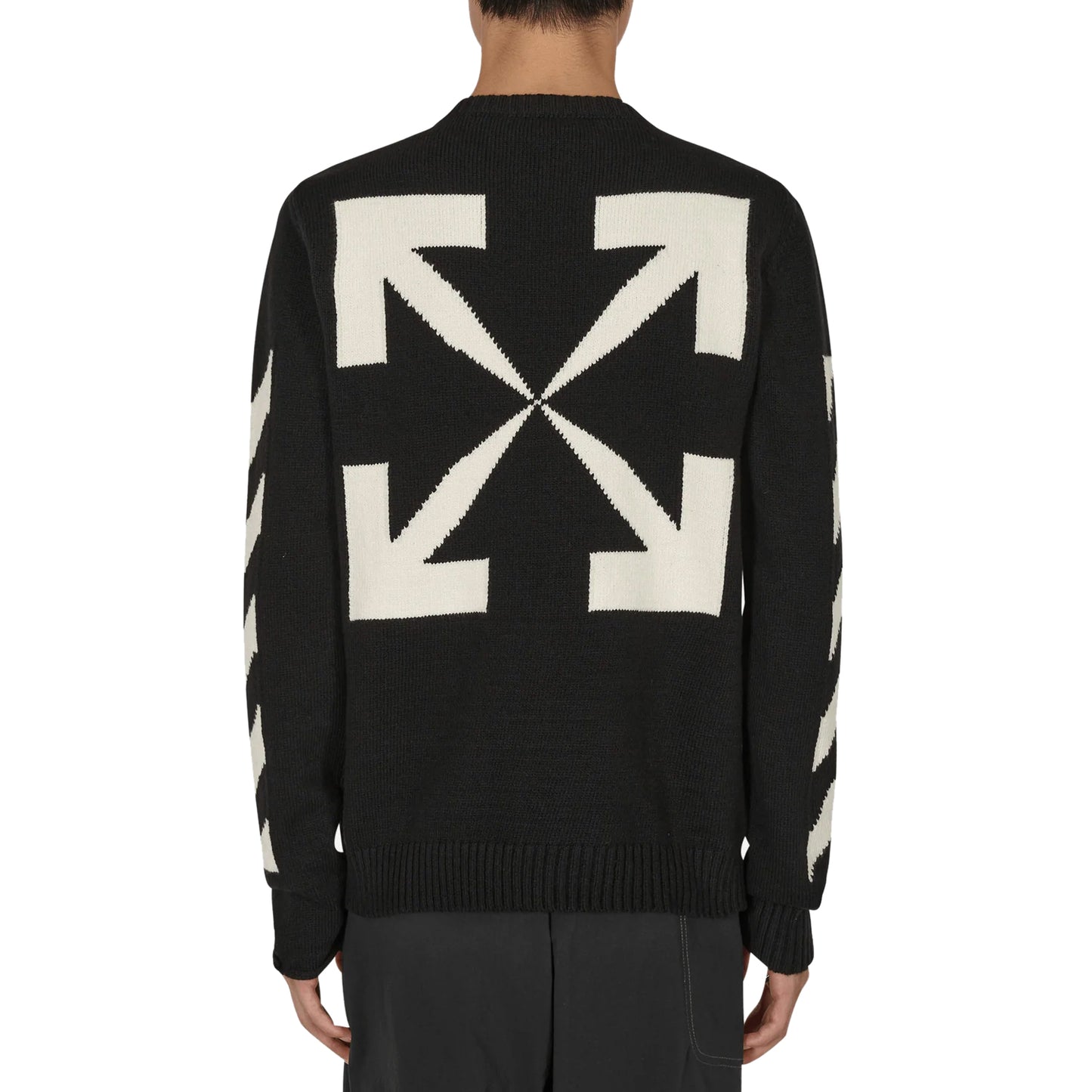 Off-white Diag Arrow Knit Crewneck Mens Style : Omhe023c99kn100