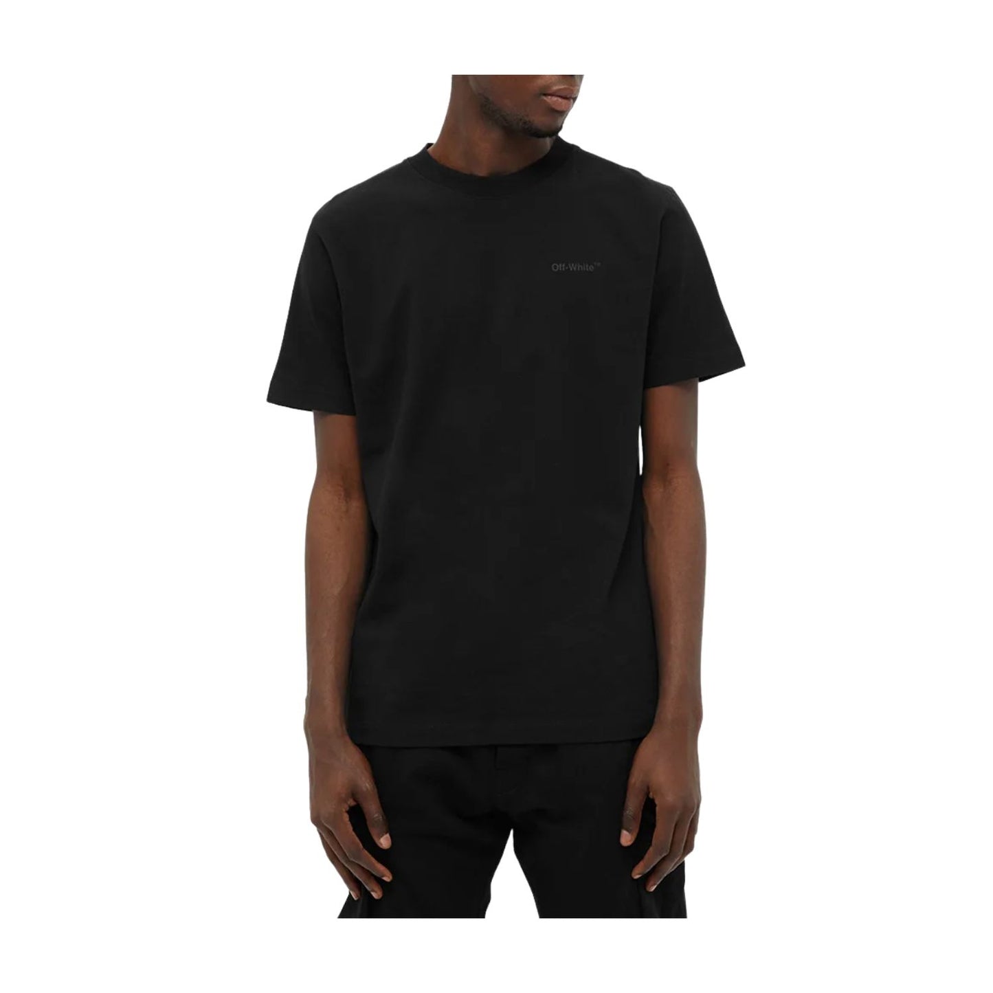 Off-white Diag Tab Slim S/s Tee Mens Style : Omaa027c99jer00