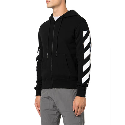 Off-white Diag Arrow Slim Zip Hoodie Mens Style : Ombe013c99fle00