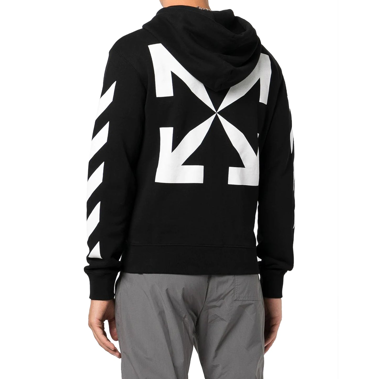 Off-white Diag Arrow Slim Zip Hoodie Mens Style : Ombe013c99fle00