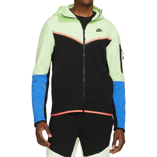 Nike Tech Fleece Full Zip Hoodie Lime Ice/Black/Signal Blue/Black