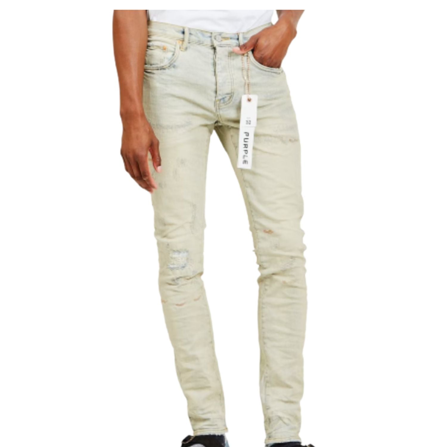 Purple Slim Fit Jeans-low Rise With Slim Leg Mens Style : P001-sor