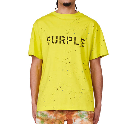 Purple-brand Jersey Stencil Logo W/paint S/s Tee Mens Style : P104-jysp222