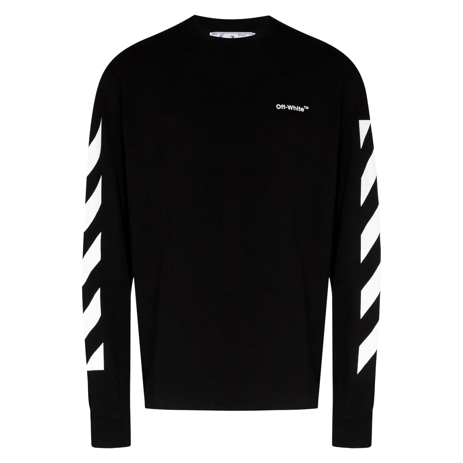Off-white Diag Helvetica Skate L/s Tee Mens Style : Omab064c99jer00