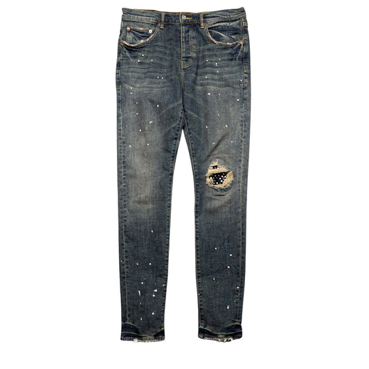Purple-brand Mid Dirty Jeans Mens Style : P001-mdsb422