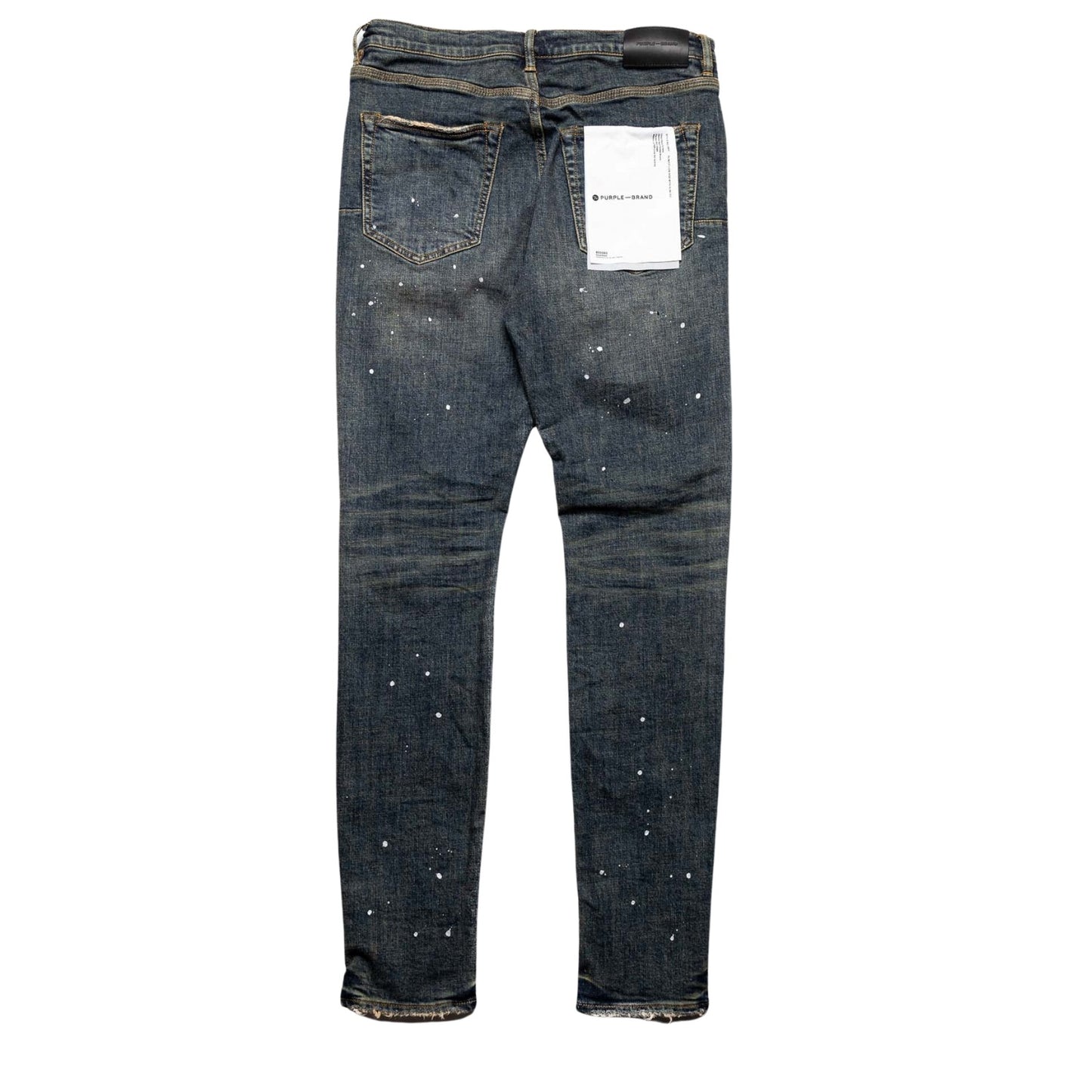 Purple Brand Jeans P001 Low Rise Skinny Dirty Mid-dark Indigo Printed Denim  P001-dmip222