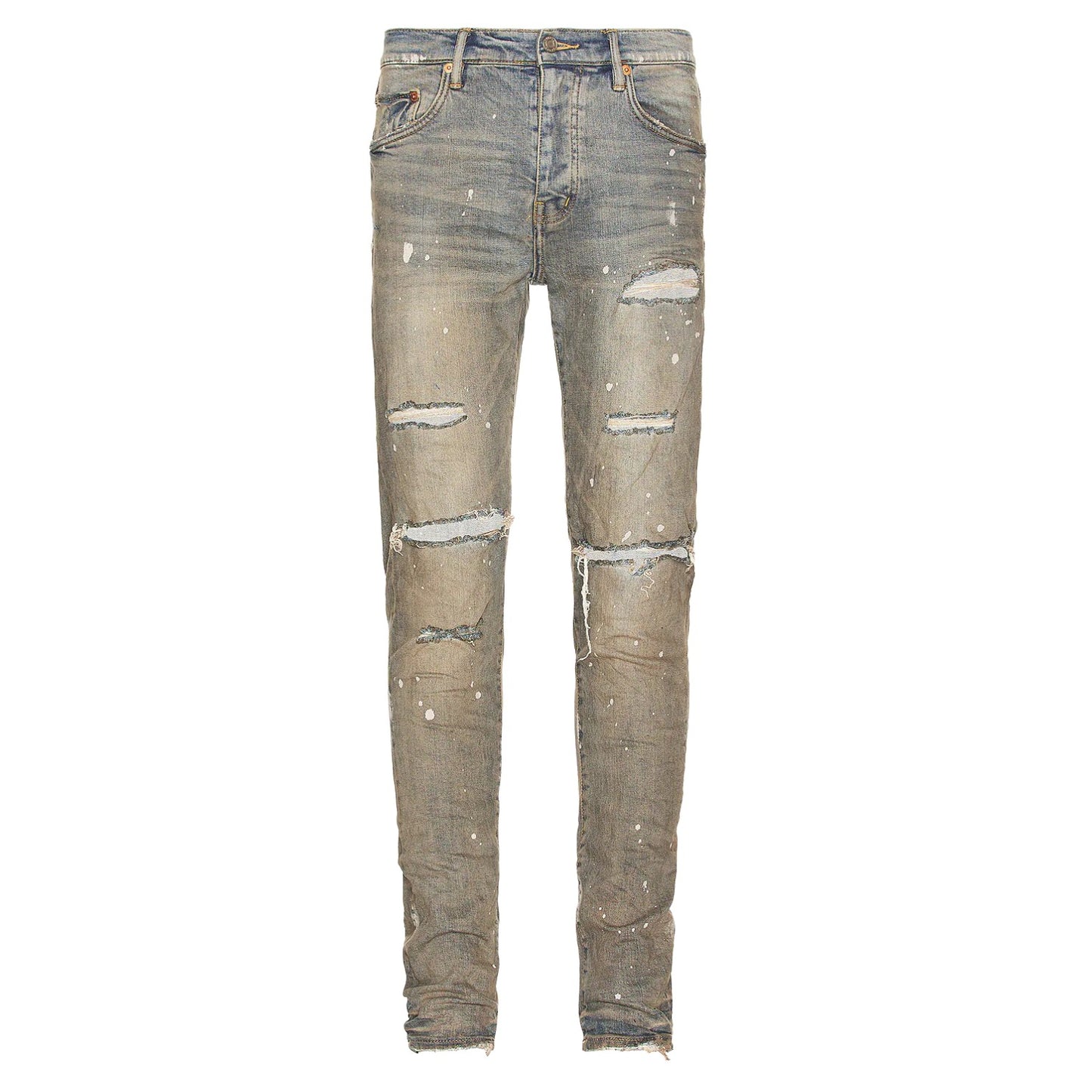 Purple-brand Paint Grey Coated Jeans Mens Style : P001-ligc123